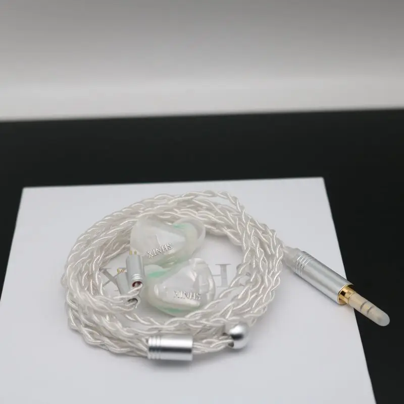 XINHS HS06 earphone berkabel 1DD + 3BA HIFI di telinga earphone gambar 3D resin IEM