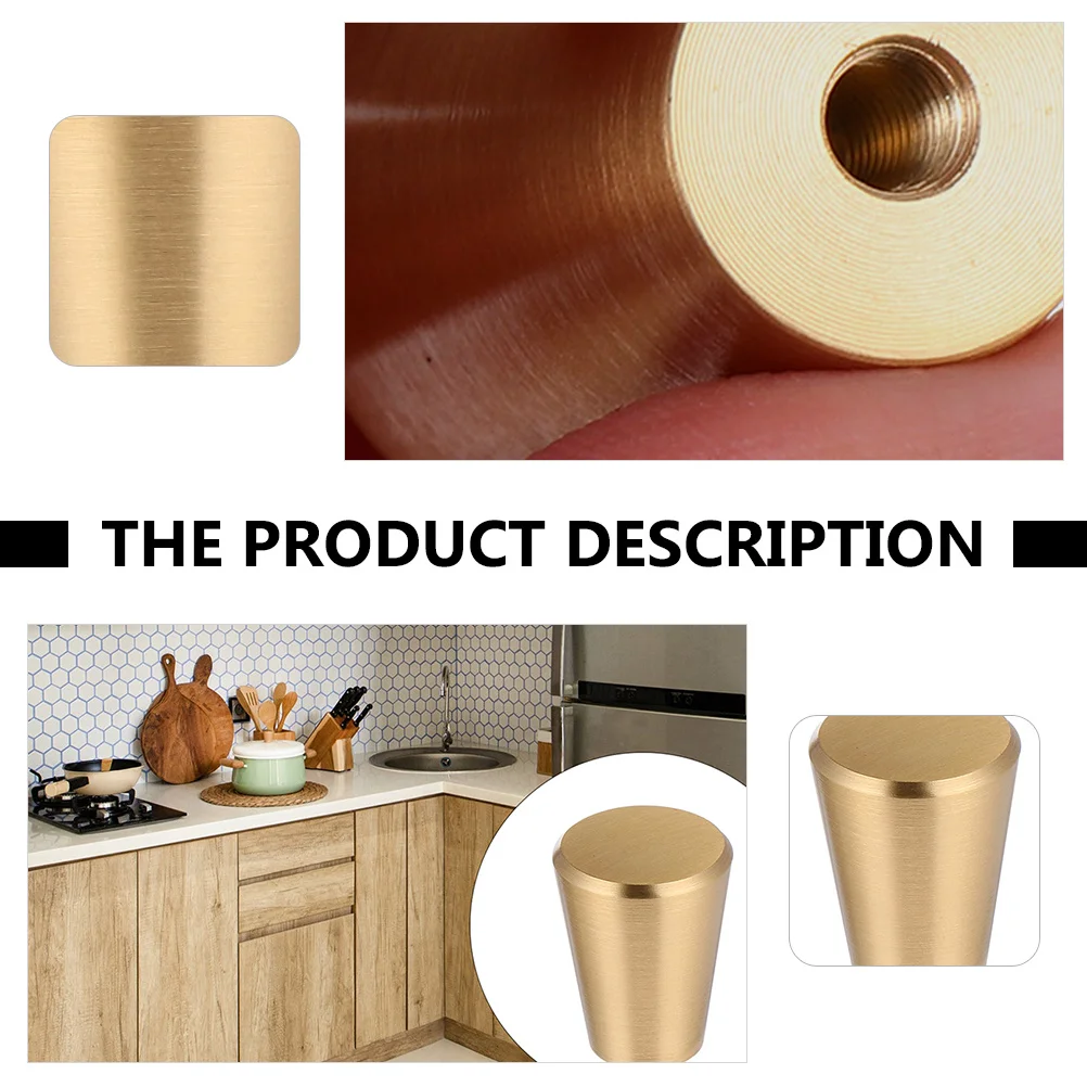 

10pcs Solid Wood Bronze Cabinet Handles Simple Style Drawer Knobs For Kitchen Wardrobe Door Furniture Home Supplies