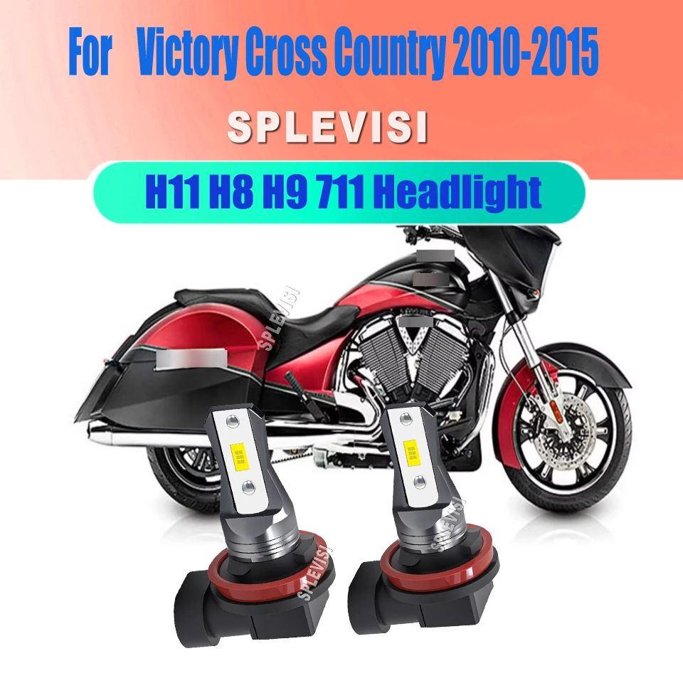 

H11 H8 H9 LED High Beam Headlight Bulb - Quality Look Premium Styling For Victory Cross Country 2010 2011 2012 2013 2014 2015