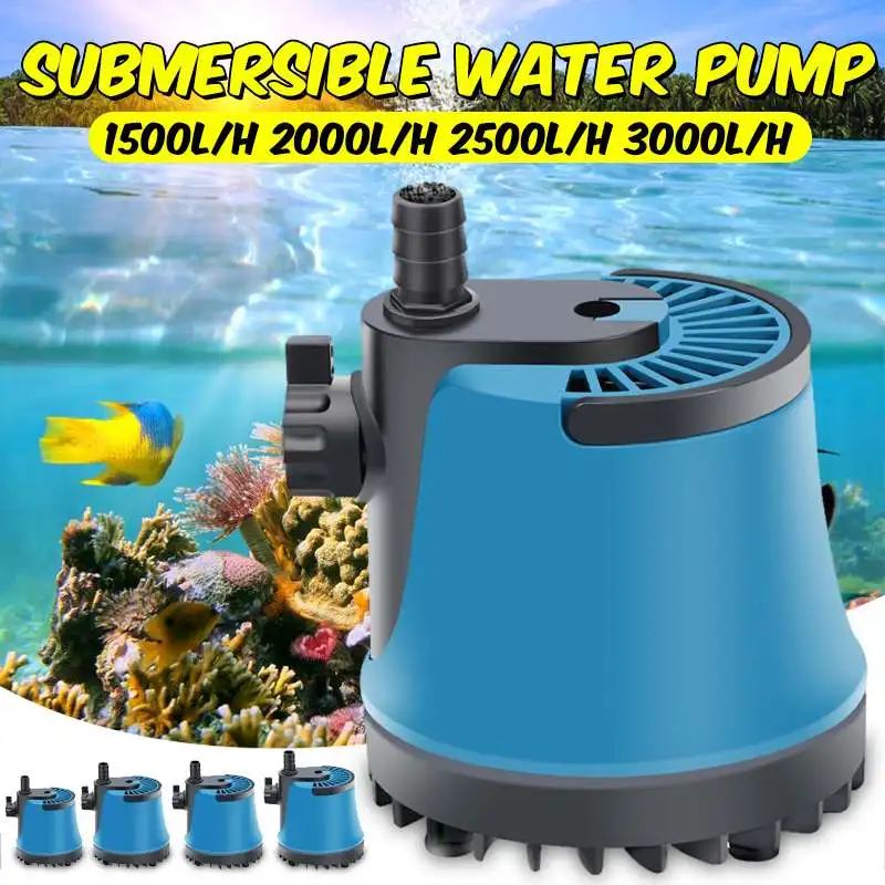 

220V 25/35/45/60W Submersible Water Pump Submersible Waterfall Fountain Pump for aquarium fish tank for Garden Fountain EU Plug