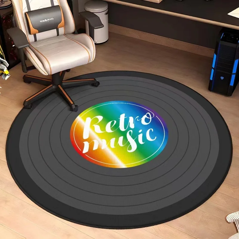 Vinyl Record Tree of Life Rug Featuring Trendy Music Art Perfect for Gaming Room and Bedroom with Trendy Music Vibes  Mat
