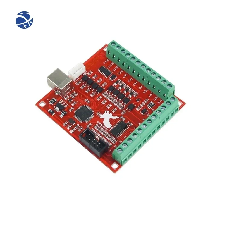 Mach3 Driven CNC Motion Control Card Kit 4 Axis USB CNC Controller Card 100Khz Breakout Board Compatible with WinXP Win7