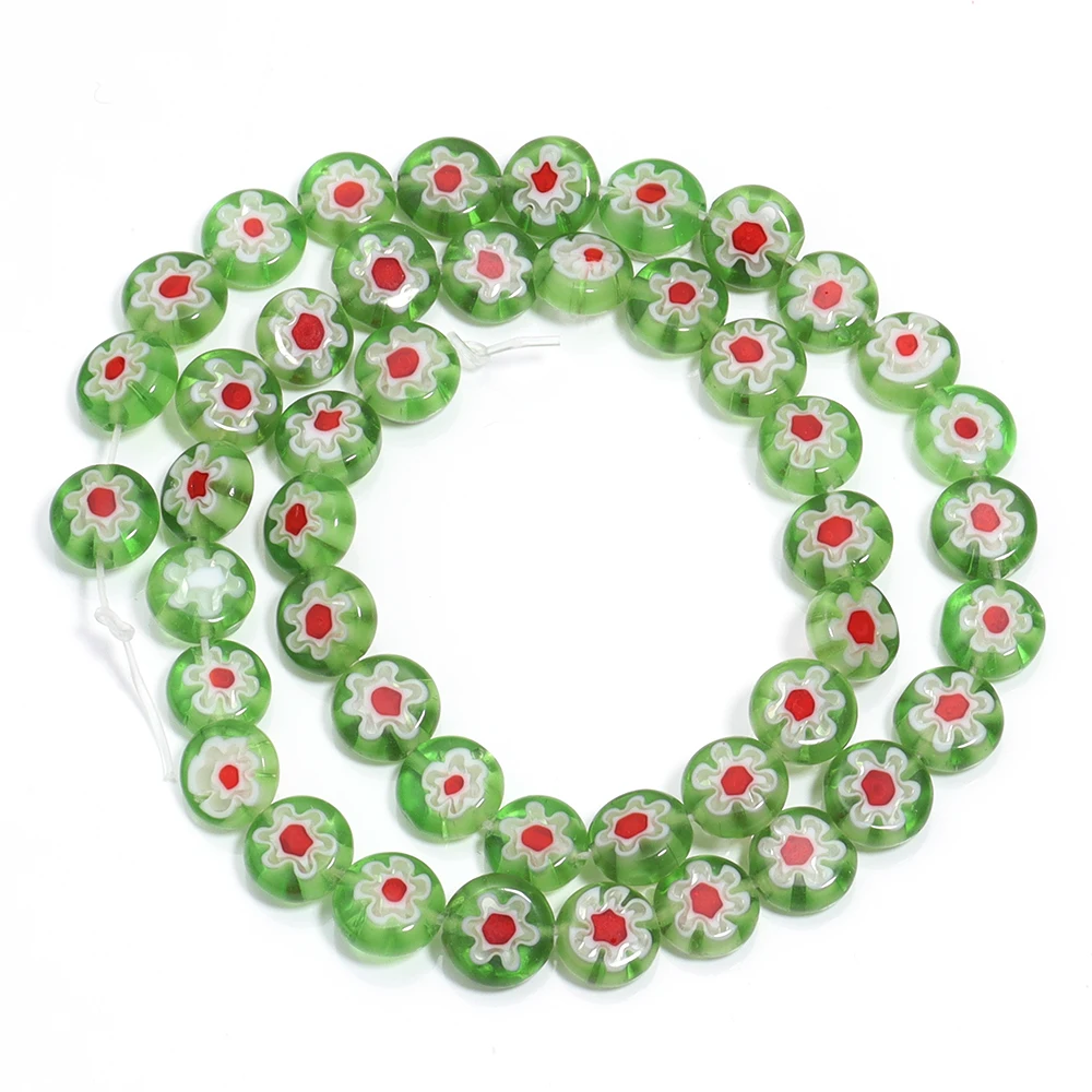 6/8/10mm Bloemvorm Millefiori Lampwork Glazen Kralen Veelkleurige Ronde Spacer Kralen voor Sieraden Maken DIY Armband Accessoires