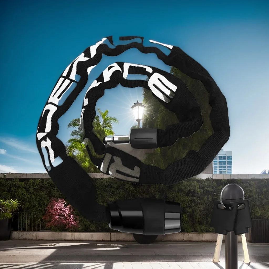 ล็อครถจักรยานยนต์แบบพกพา - กุญแจคู่โซ่แรงดึง 850 ปอนด์ 95 ซม. สําหรับจักรยานเสือภูเขาไฟฟ้า