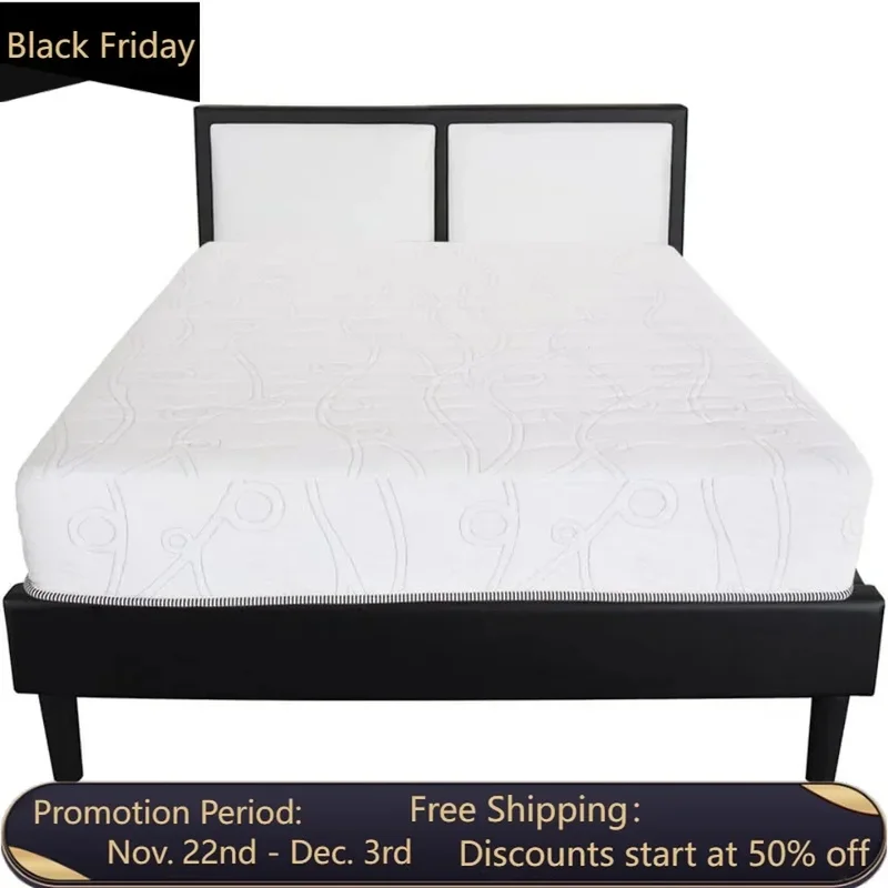 

10-дюймовый гибридный матрас с гелевой пеной с эффектом памяти и индивидуальной упаковкой пружин для поддержки и снятия давления