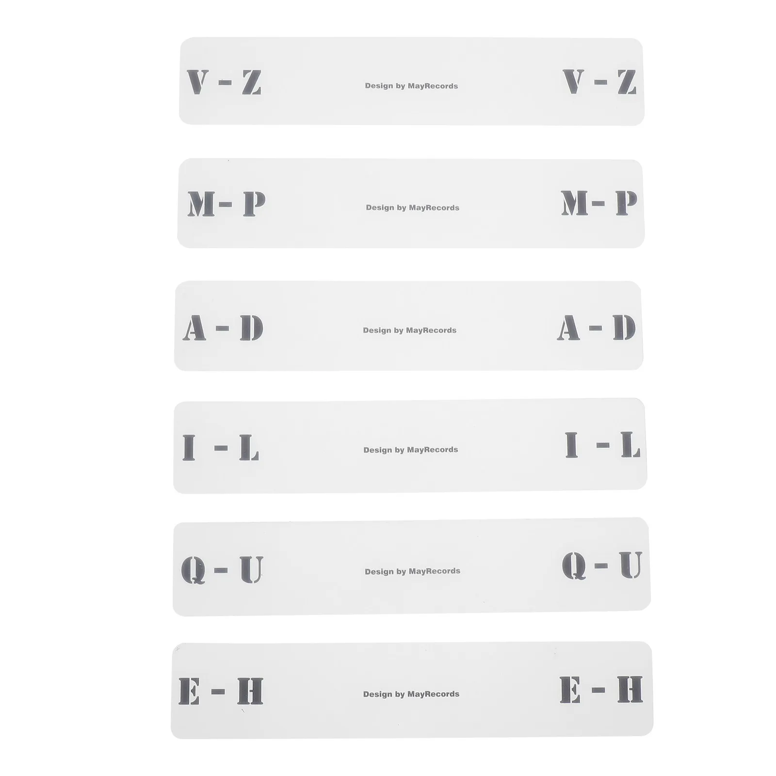 

Набор из 6 этикеток-карточек для классификации A-Z, горизонтальный дизайн, для органайзера виниловых пластинок, разделитель, индексная карточка, для использования в шкафах и ящиках для хранения