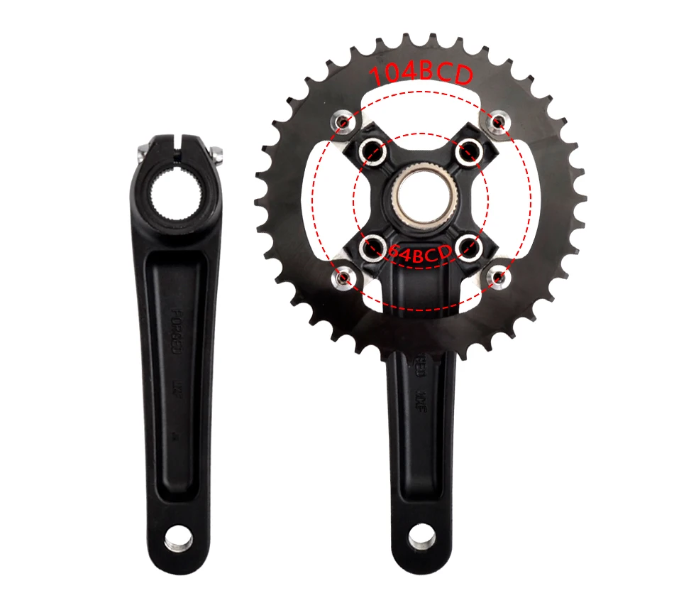 MTB XT Bicycle Crankset 104BCD Mountain Bike Crank 170mm 175mm Hollowtech Integrated Cranks 32-38T Wide Narrow Chainring