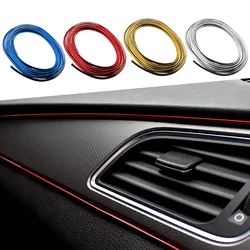 Universal 5M Car Moulding Decoration Flexible Strips Interior Auto Mouldings Dashboard Styling Trim Strip Accessories