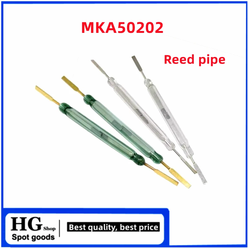 5 pz/lotto MKA50202 Reed tube 5*50MM normalmente aperto tipo ad alta potenza ad alta corrente 5A 250W sensore interruttore di controllo magnetico