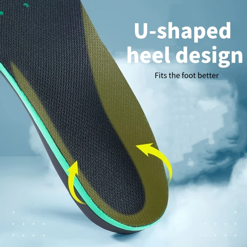 4D Latex Sport Insoles Super Soft High Elasticity Shoe Pads, Deodorant Cushion Running Insoles Foot Insole
