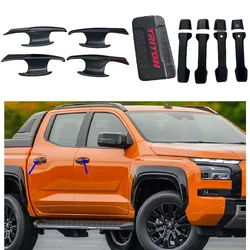 Auto Handle Bowl Trims Cover For Mitubishi Triton L200 2024 2025 Handle Bowl Tank Cover Auto Accessories