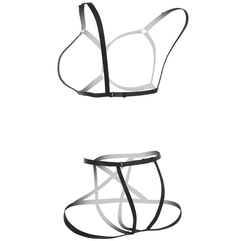 แยก Hollow Out เซ็กซี่ชุดเชือกผ้าพันคอยืดหยุ่นสูงบอดี้สูทเปิด Crotch รั่วเต้านม Magic เกมเสื้อผ้าเซ็กซี่ชุดชั้นในผู้หญิง