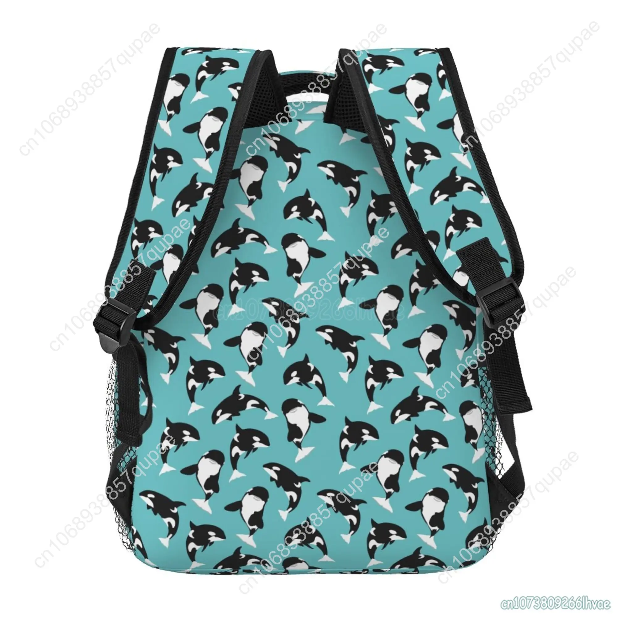 Killer Whale Orca Theme Travel Backpack for Women Men 15.6 Inch Durable Lightweight Student Book Bag Hiking Camping Daypack