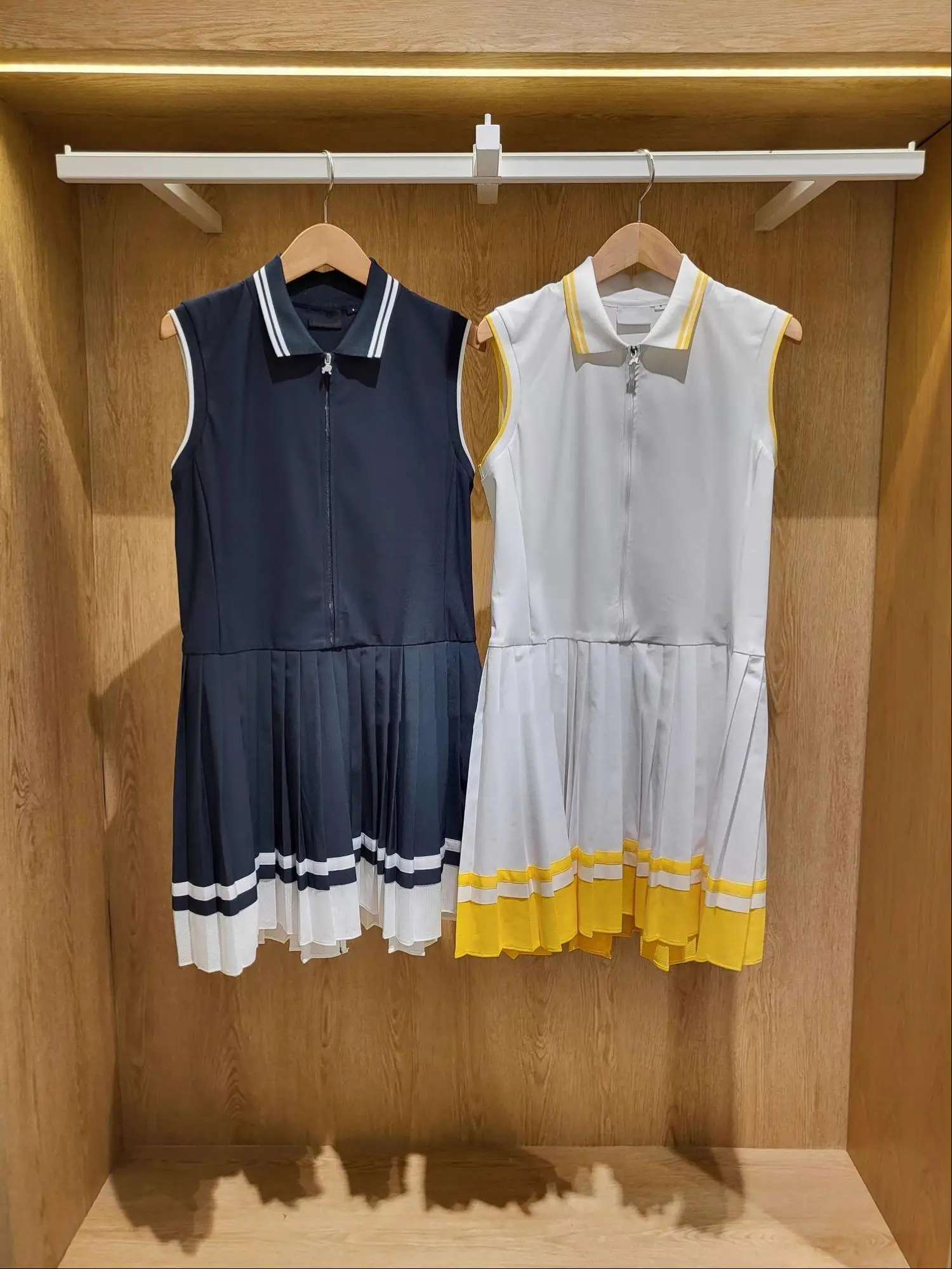 Summer Women Golf Dress Lapel Sleeveless Slim Fit Quick Dry Outdoor Sports Comfortable Casual Golf Outfit