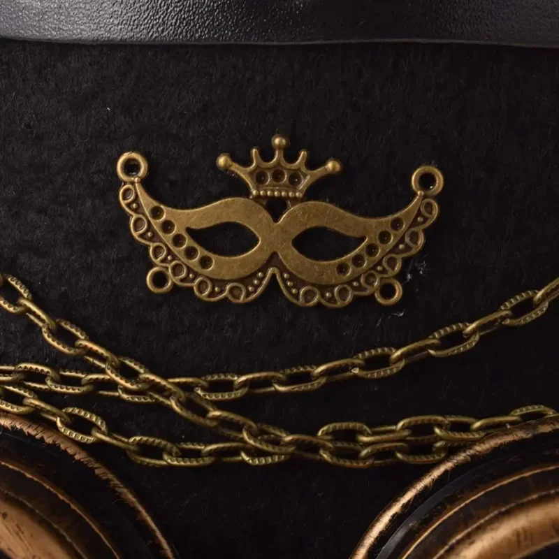 Cosplay Steampunk Hat With Detachable Goggles Vintage Gothic Accessories MN5