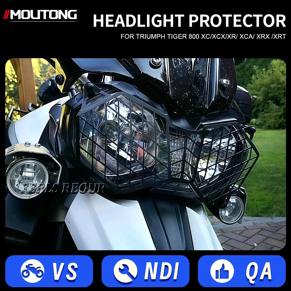 Compatible with Triumph 800 1200 XC Explorer 1200XC accessories: Headlight grille mesh cover, headlight protector