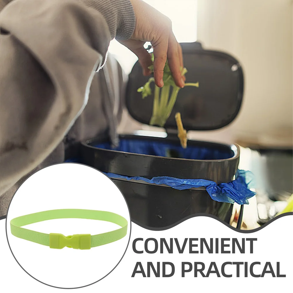 

5 Garbage Bag Holder Trash Can Bands Anti-shedding Fasteners Plastic Adjustable Bin Ring Elastic Fixing Band Garbage Container