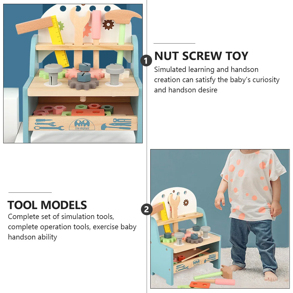 1Set Kids Screw Assembly Set Educational Plaything for Hand-Eye Coordination Fine Motor Skills Development Complete Simulation