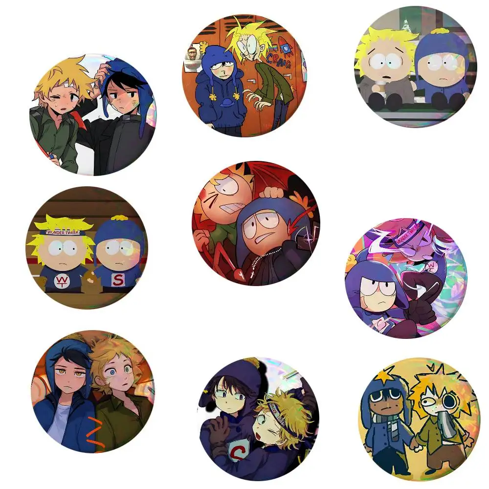 Craig Tucker S-South P-Park Tweek Tweak Round Badge Lapel Pin Backpack Clothing Jewelry Accessories Gift Brooch