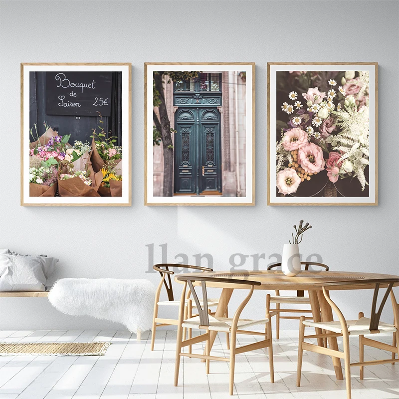 باريس جدار الفن يطبع ، قماش اللوحة ، الفرنسية مدينة الشارع مشهد ، الباستيل الوردي ، عاشق الهدايا ، مقهى