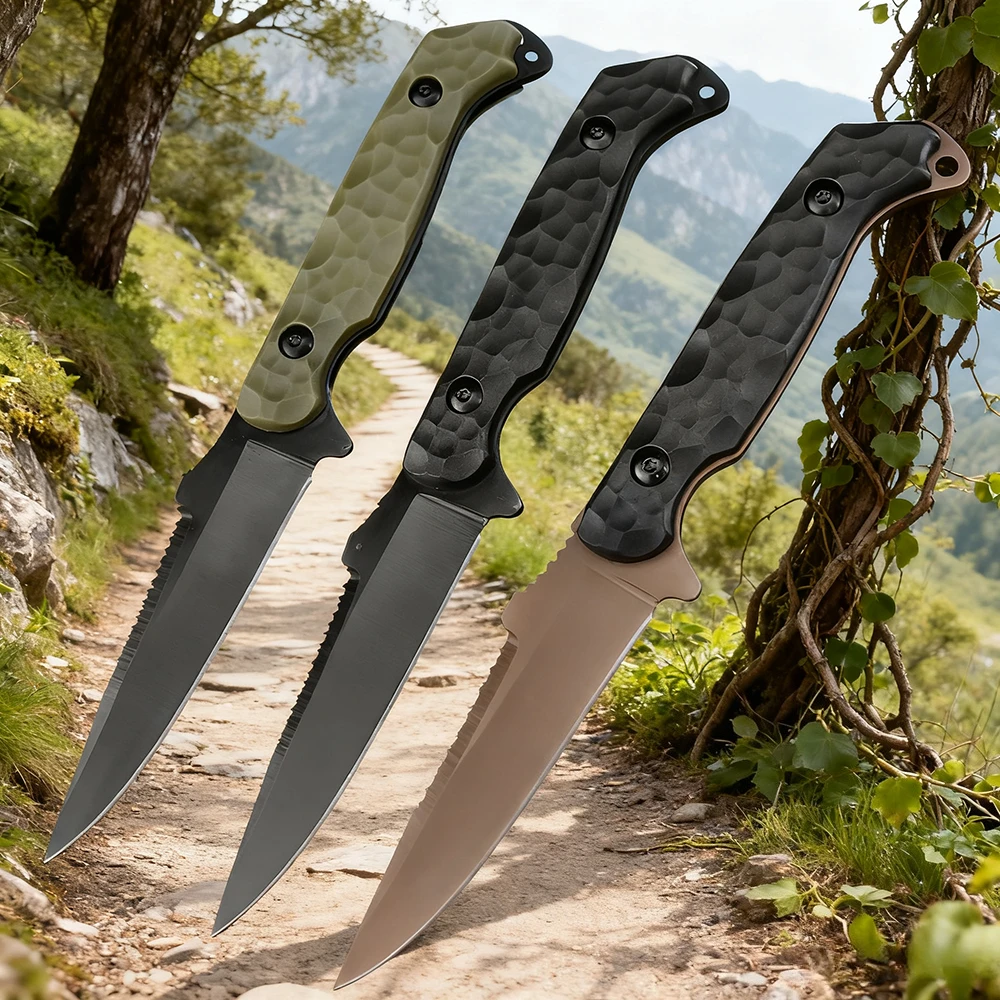 

Нож EDC высокой твердости, лезвие 7Cr13Mov, прямой нож для кемпинга, рыбалки, портативный нож для выживания в дикой природе, охотничий нож