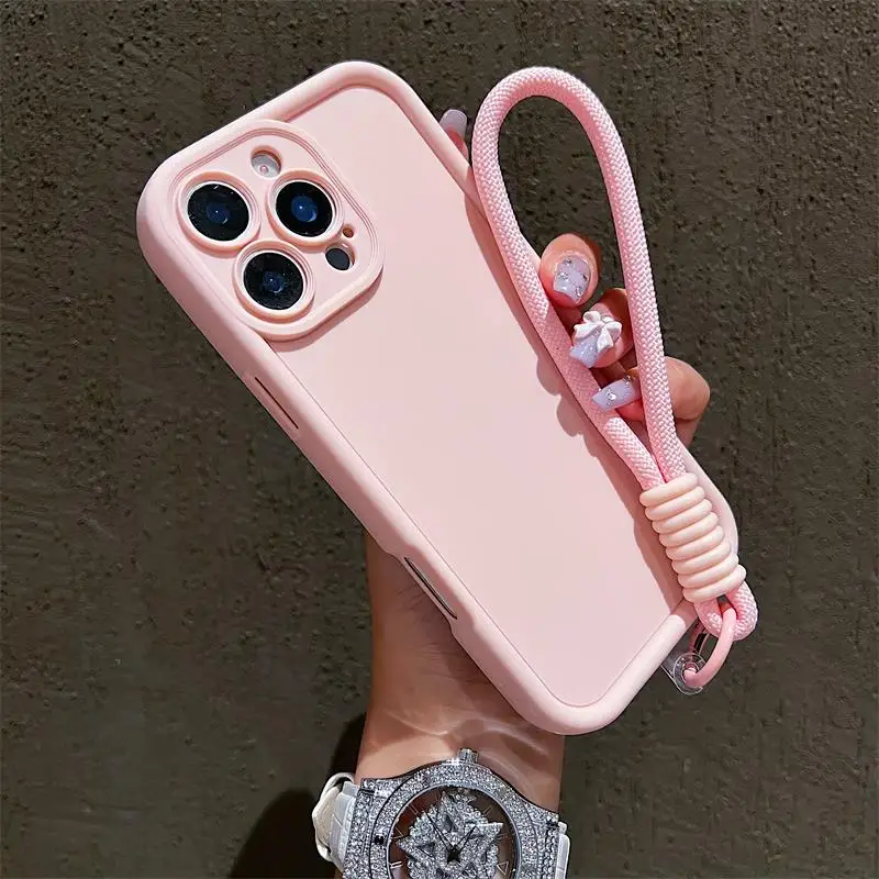 Luxuriöse, farbenfrohe Handyhülle mit Trageschlaufe für iPhone 18 17 16 15 14 13 12 11 Pro Max 16E X XR XS 7 8 Plus, stoßfeste, weiche Hülle – Detail 3