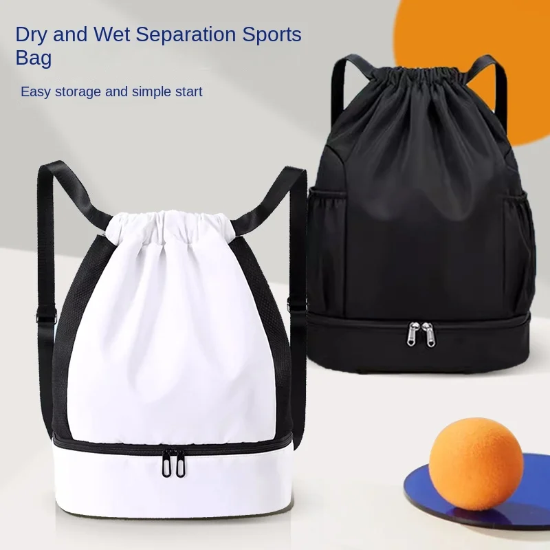 

Swimming bag printing pattern waterproof fitness bag men's storage bag backpack beach backpack wet dry and separate children's