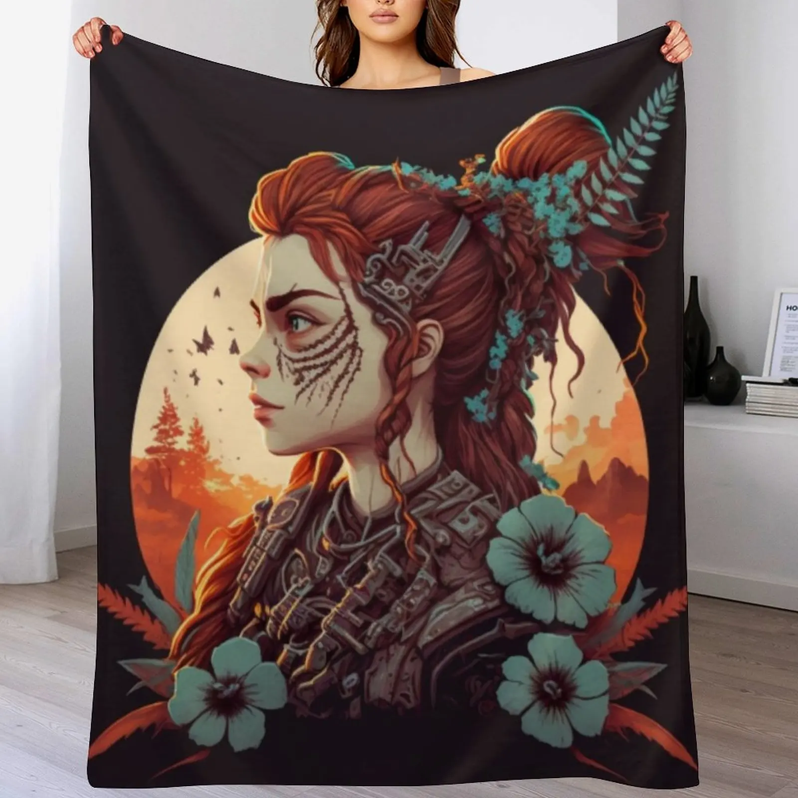 

Horizon zero dawn Aloy Throw Blanket Cozy Light Blanket for Travel Camping Picnic