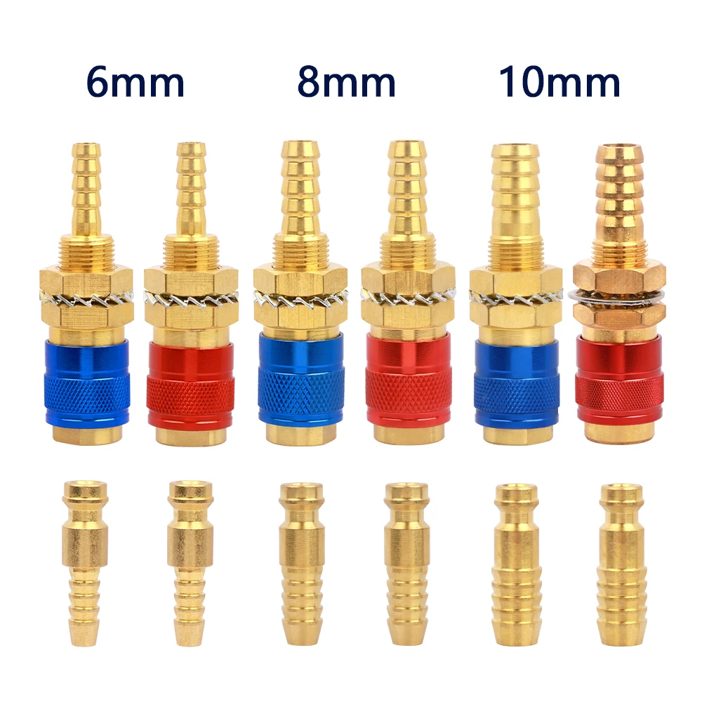 Adaptador de gás de refrigeração a água conexão rápida para tig tocha de soldagem ou mig tocha de soldagem plug m6/m8