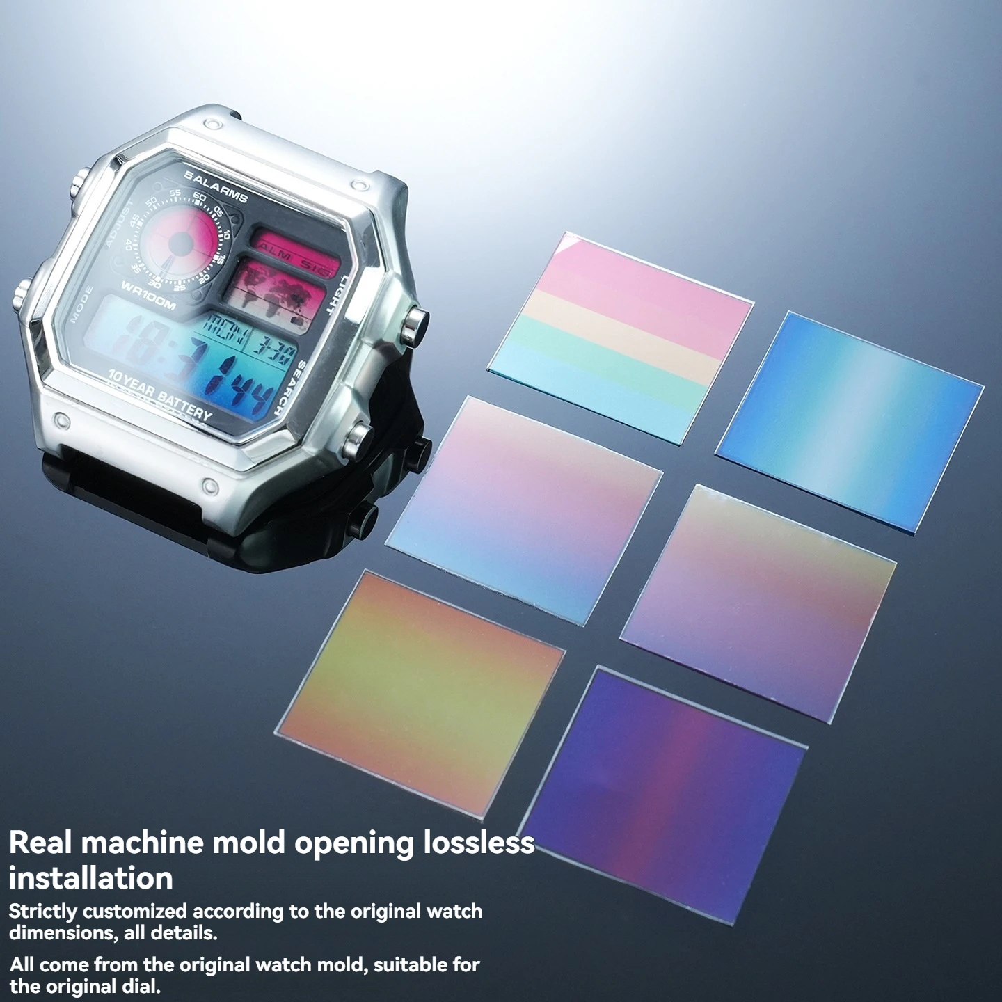 Upgrade PVC Screen Protector Film For Casio AE-1200 AE-1300, Multi-color Watch Dial Protective Film Modified Watch Accessories