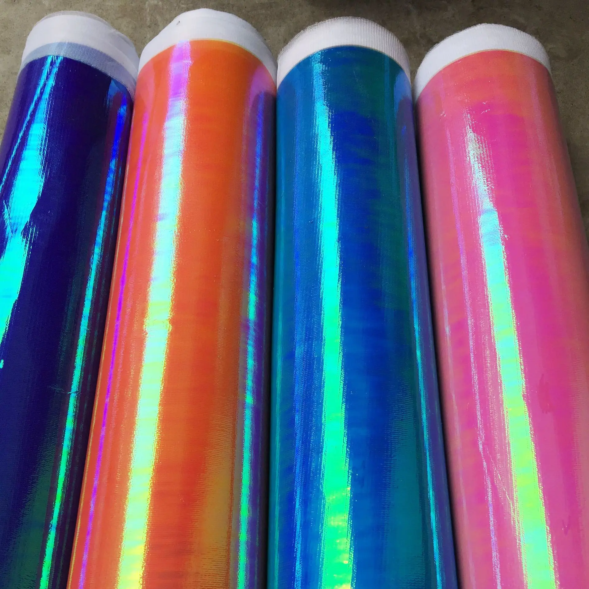 Iridescent AB Holographic Laser Fabric, Rainbow Reflective Cloth for Stage Costumes, DIY Crafts, Dancewear & Party Decor