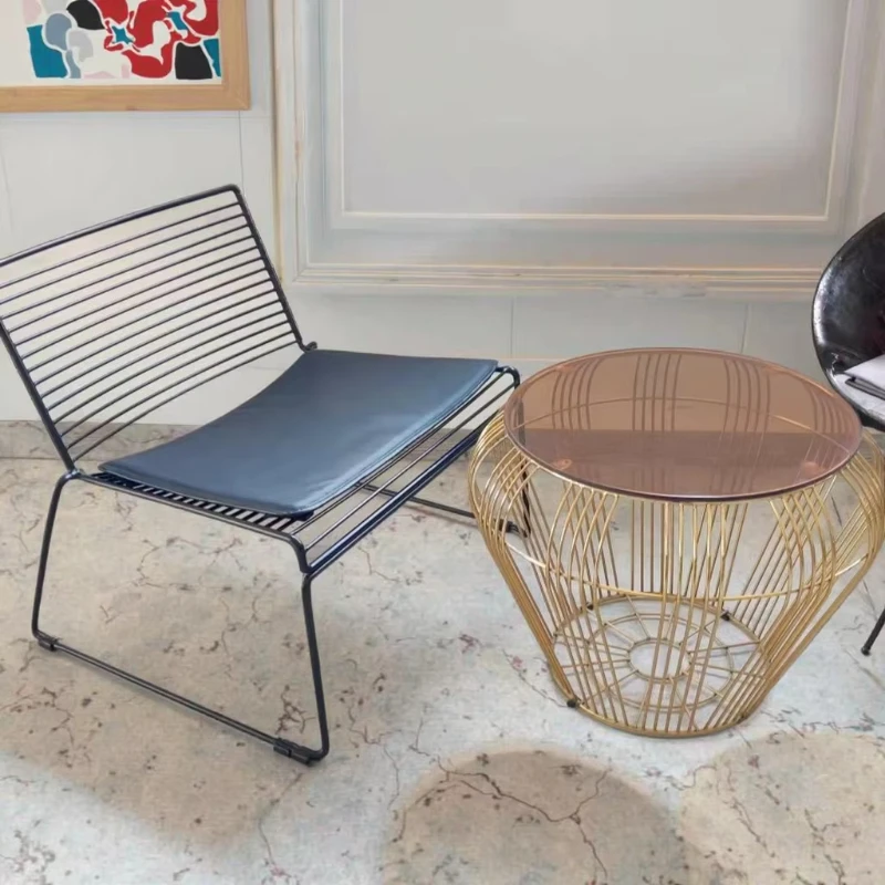 

Modern ergonomically stable stackable iron metal dining chair backrest