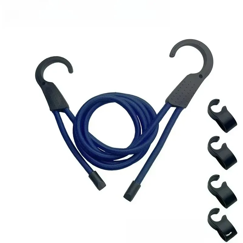 1.5 for Motorcycle Travel Elastic Strap Adjustable Tension Belt Car Clothesline Hook Cargo Luggage Lashing Buckle Rope