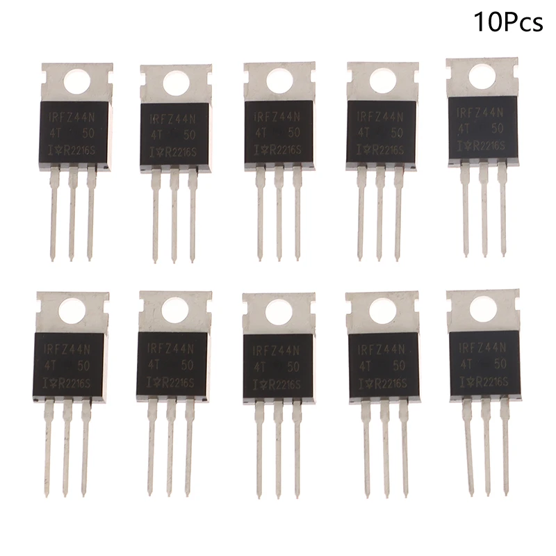 10 Pcs IRFZ44N TO220 IRFZ44NPBF TO-220 IRFZ44 Mosfet Transistor Kit Original 55V 49A MOS Tube