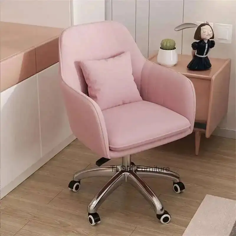 

Modern pink Office Chairs for Office Furniture Comfortable Back Lift Swivel computer Chair Home Bedroom Leisure gaming chair K