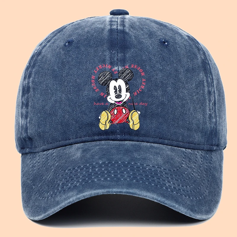 Mickey Mouse Minnie Disney Daisy Baseball Cap for Women Men Cartoon Printed Red Black Purple Sunshade Hats Adult Hip Hop Caps