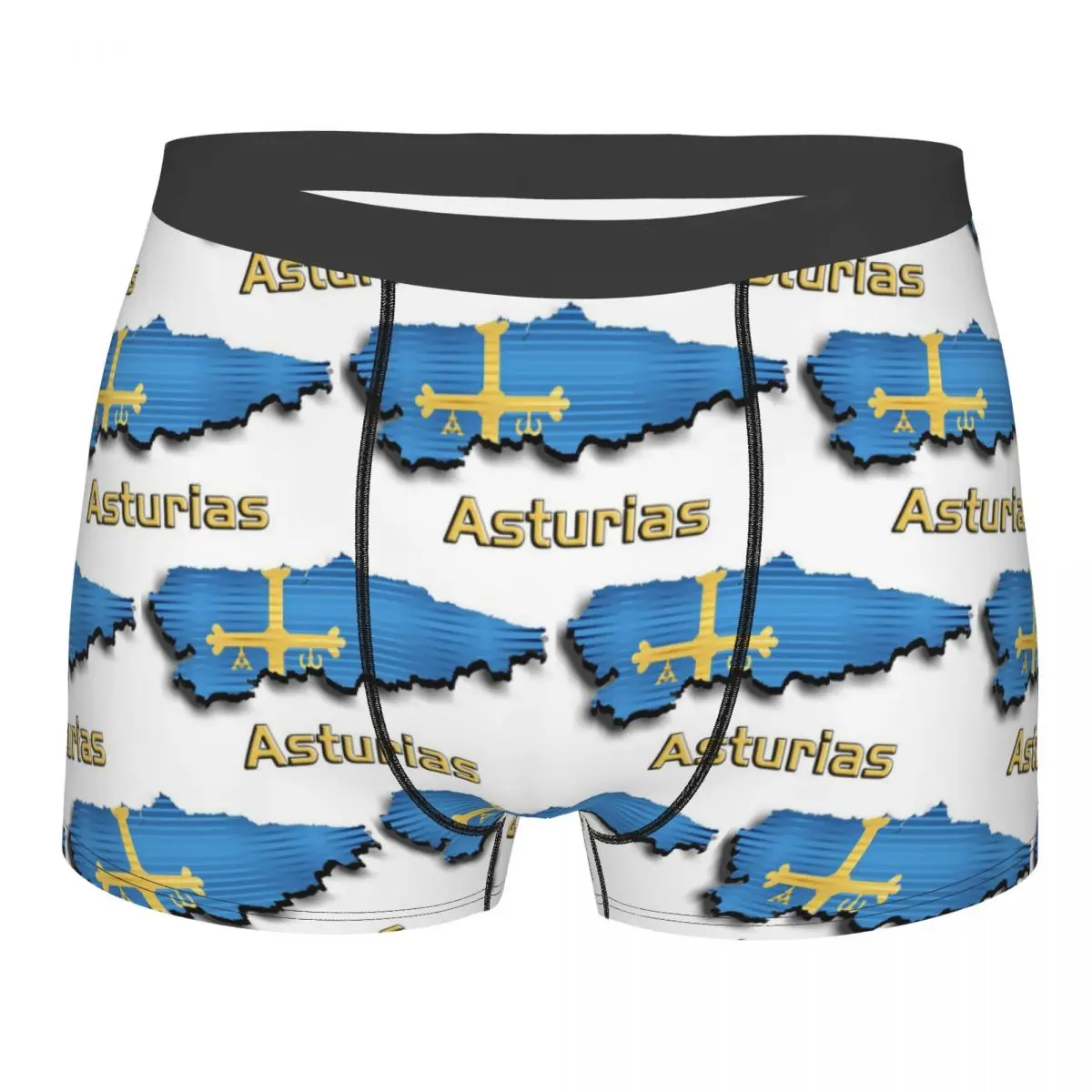 Boxer Underpants Shorts Asturias Flag Panties Male Breathable Underwear for Homme Man Boyfriend Gifts