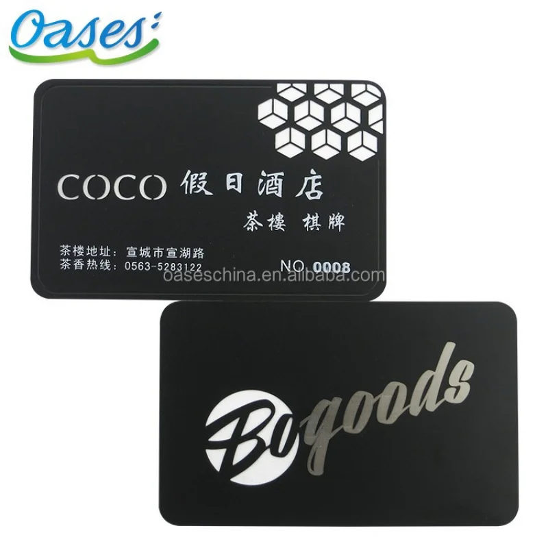 piecesStainless Steel metal business card with cut out logoCustom