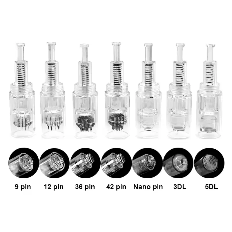 5/10PCS Ultima Dr.imp Pen – Cartouches à visser pour microneedling, 12/24/36/42 aiguilles rondes, kit de mésothérapie, rouleau de remplacement pour tatouage