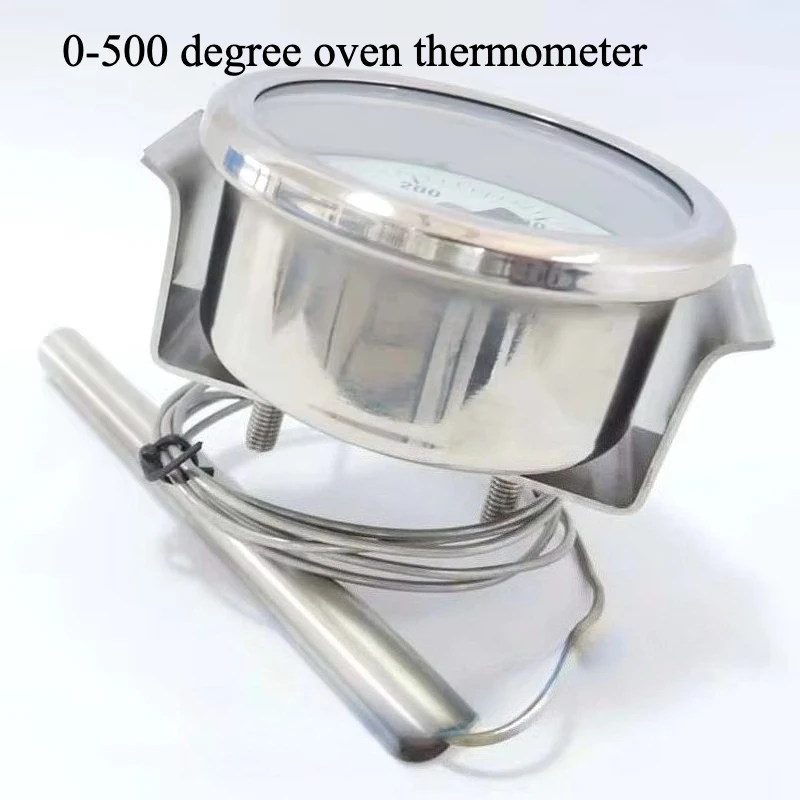 Capillary Thermometer High Temp Pizza Oven Dial Thermometer 500°C Industrial 304 Stainless Stell