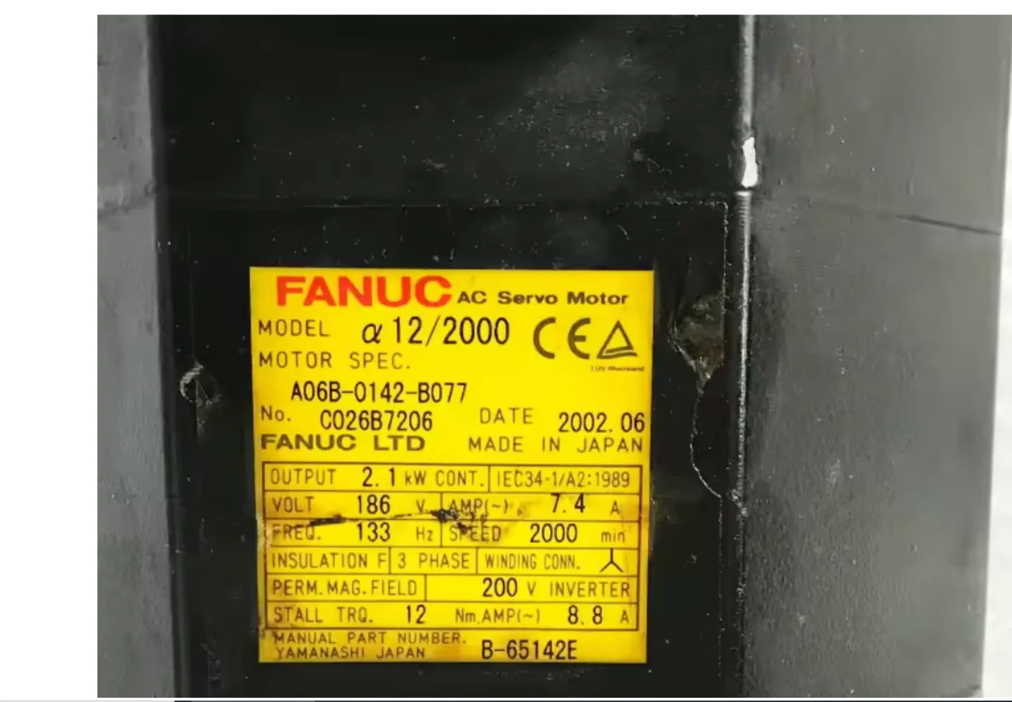 Fanuc Servo Motor A06B-0142-B077 Fanuc CNC Control Tested Ok A06B 0142 B077