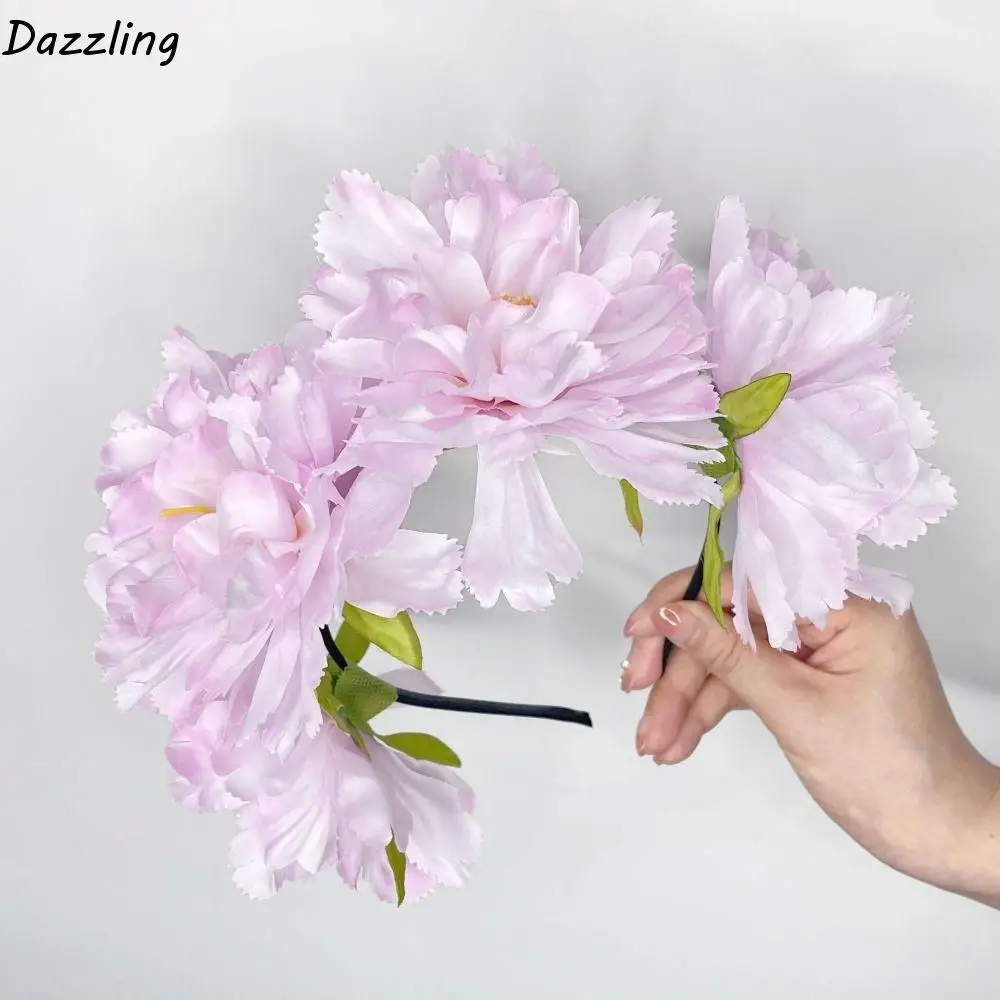 

Bohemia Style Bride Garland Sweet Hair Ornaments Wedding Headwear Headwear Adjustable Seaside Vacation Headdress Girls