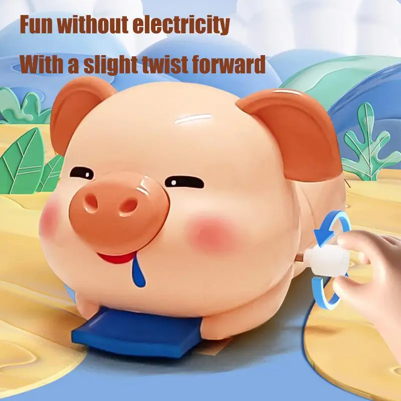 Wind-up Animals toys for Baby Crawling Guide Toys clockwork Pig/puppy Toddler early education dolls Learning Exercise Toys