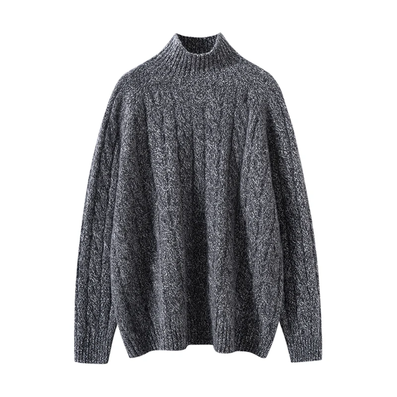 100% Cashmere Sweater Women Pullover Winter Turtleneck Thickened Warm Shirt Female Fashion Knit Jumper Lady Large Size Pullovers