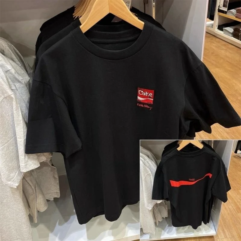 Men and Women Lovers of The Joint Series Co 2026 Ca Cola and Ke New Ith Riding Cola T-shirt Short Sleeve Cotton Summer