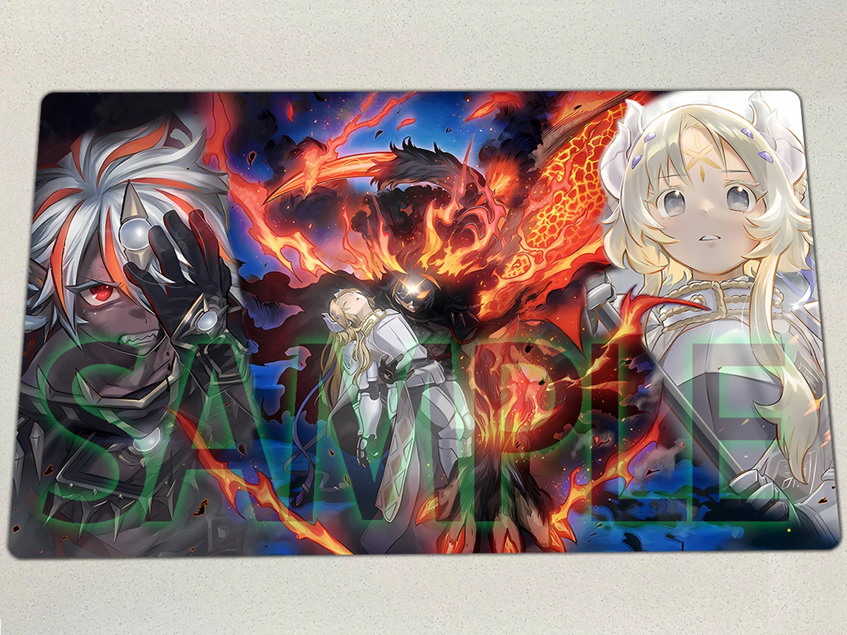 

YuGiOh Playmat The Fallen & The Virtuous TCG CCG Mat Light of The Branded Pad Branded Fusion Trading Card Game Mat Mouse Pad