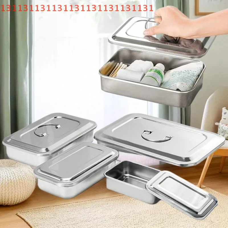 

Dental Tray Surgical Nursing Lid Medical Equipment Steriliser Container For Dentist Storage Box Stainless Steel Instrument