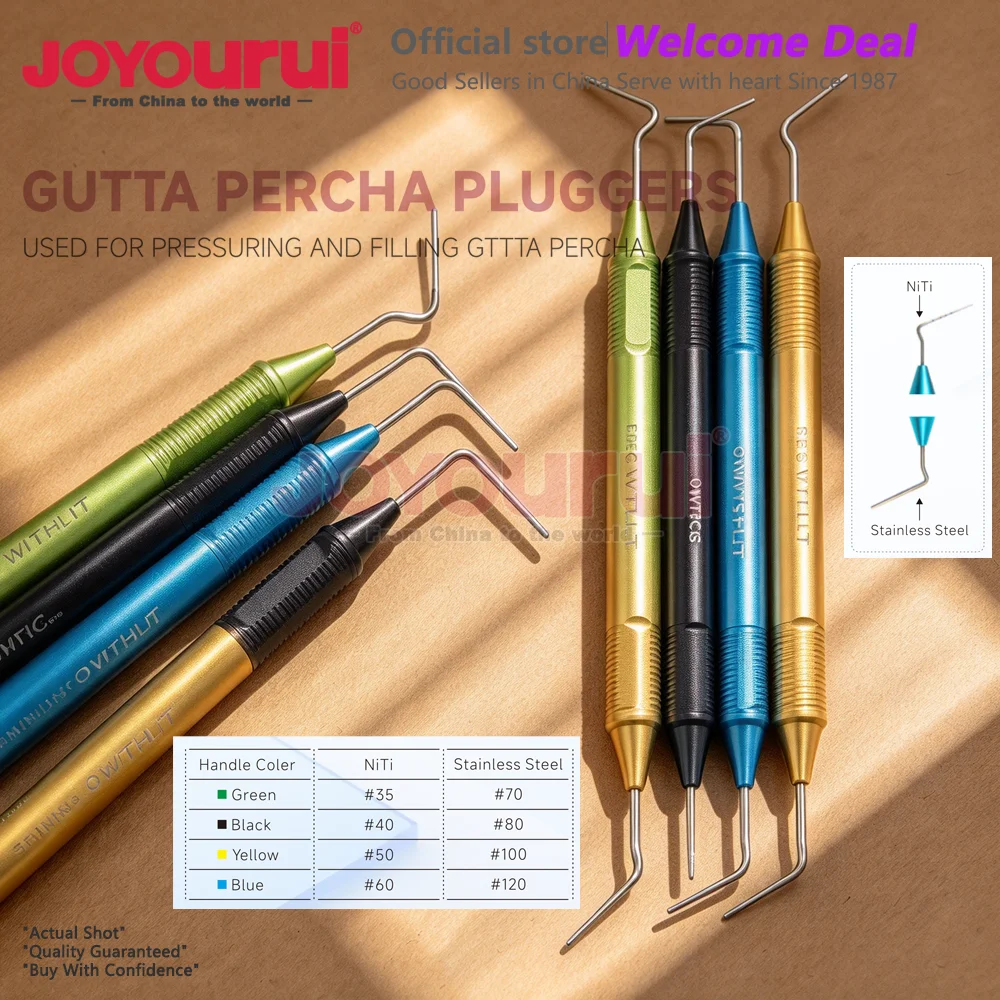 Dental Gutta Percha Filler Stainless Steel Nickle titanium Gutta Percha Plugger 40#-80# Dental Needle Endodontic Instruments