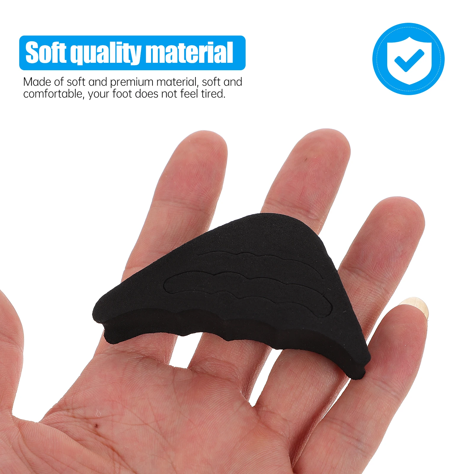 

6 Pairs Black Thickened Half Toe Pads for High Heels Anti Slip Forefoot Protectors Shoe Insoles Comfort Accessories