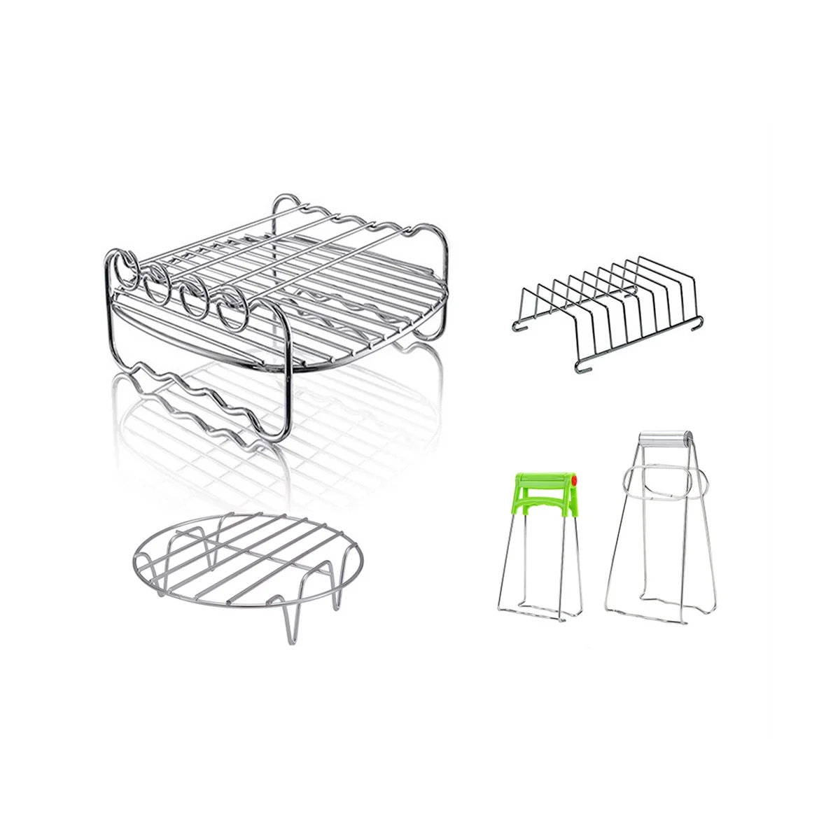 Friteuse électrique en acier inoxydable, accessoires de cuisson à la vapeur T1, 7 pouces, 3,2 QT, 5 pièces